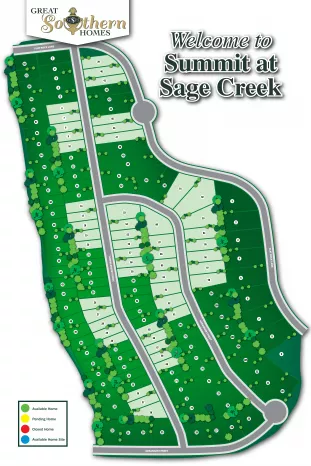 Summit at Sage Creek Illustrated Plat by Great Southern Homes