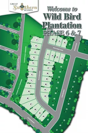 Wild Bird Run Illustrated Site Plan by Great Southern Homes