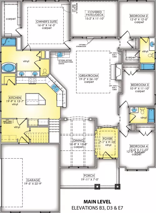 Azalea Main Level Floorplan - Ver #2