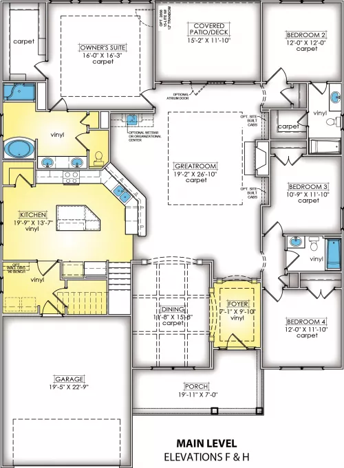 Azalea Main Level Floorplan - Ver #3
