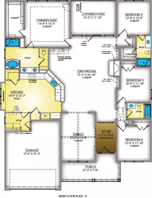 Magnolia D Main Level Floorplan